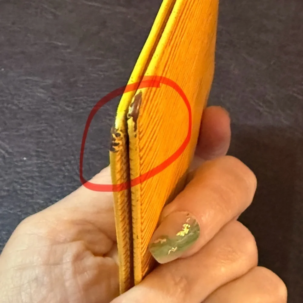 Louis Vuitton Epi Yellow with Purple Interior Card Holder